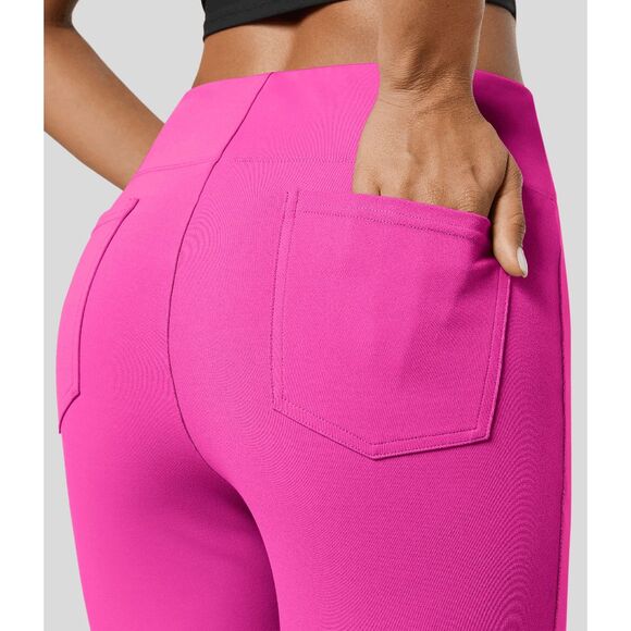 NWT HALARA Flex SculptKnit High Waisted Pocket Work Hot Pink Pants SIZE S - Picture 2 of 12